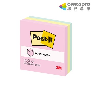 3M Post-it利貼可再貼彩磚便條紙/76x76mm/654｜Officepro總務倉庫