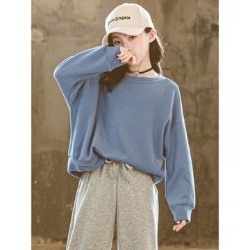 女童衛衣秋冬2025新款女孩秋裝加厚寬松中大兒童運動上衣加絨洋氣