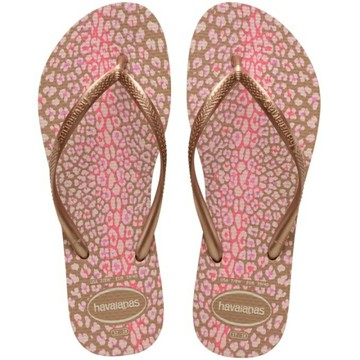 havaianas 哈瓦士 巴西人字拖 女款 slim animals 玫瑰金豹紋 涼鞋 拖鞋 夾腳拖 海灘鞋【南風百貨】