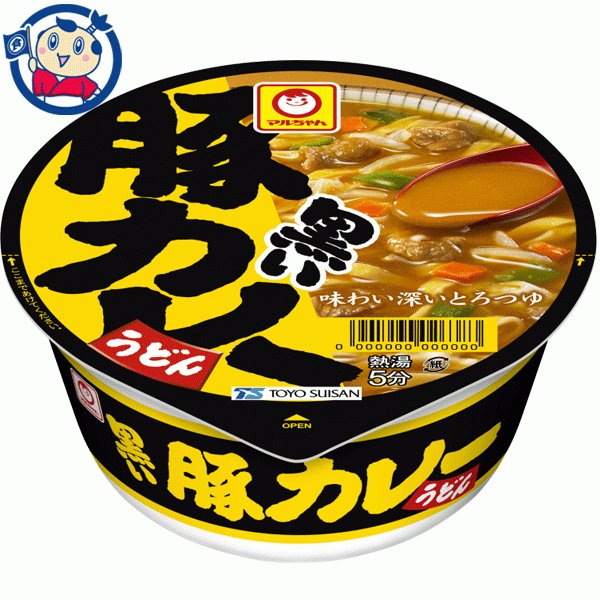 東洋水産 マルちゃん 黒い豚カレーうどん 87g×12個入×2ケース