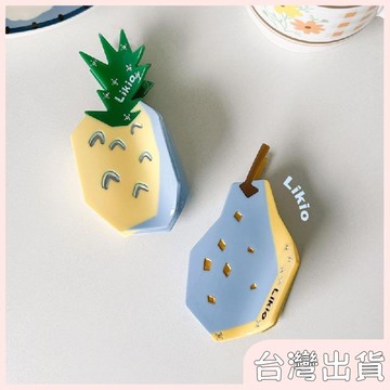 ✨臺灣出貨✨【飾飾如意】小衆果園系列切面水果蘋果發抓髮夾後腦勺鯊魚髮飾新款醋酸頭飾