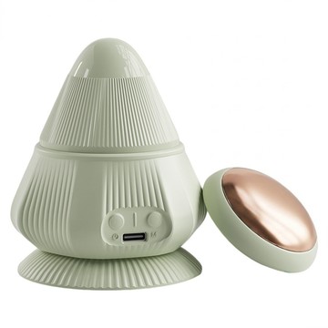 Aura 電動吸附式錐形筋膜球/無線震動熱敷按摩器  松石綠  1個