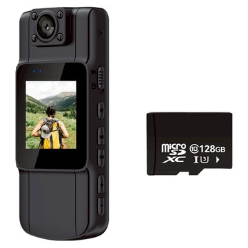 DTAudio 帶螢幕運動攝影機1080P + 記憶卡128GB  黑色  DTA-L11