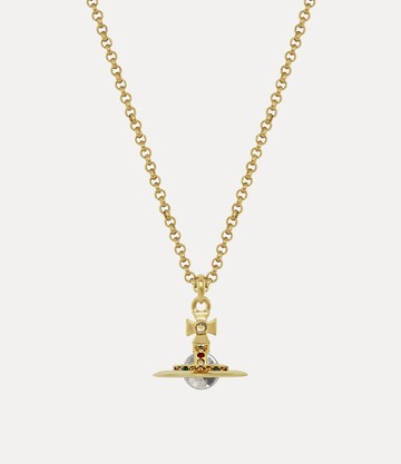 Vivienne Westwood New Petite Orb Pendant Necklace Gold Swarovski Crystals Women