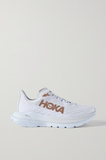 Hoka One One - Mach 5 Rubber-trimmed Mesh Sneakers - White - US11