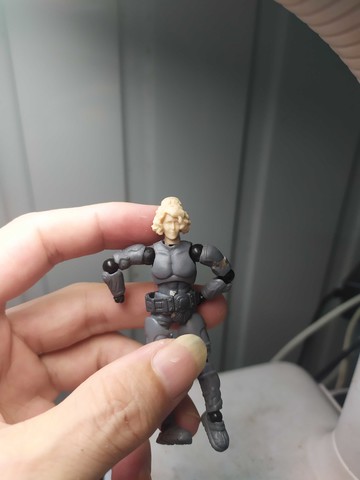 1/24頭雕女軍兵人 2.5寸頭雕