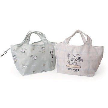 mini eco bag Norns 史努比 蠟筆小新 Snoopy 小新 廣口購物袋 環保袋 折疊輕巧收納手提袋
