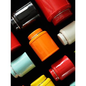 精品高檔搪瓷茶葉罐密封罐創意綠茶龍井茶西湖龍井碧螺春茶罐罐子