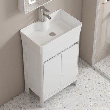 浴室太空鋁收納櫃 6141陶瓷臉盆一體儲物櫃 洗漱盆/洗臉盆衛浴櫃 浴室櫃