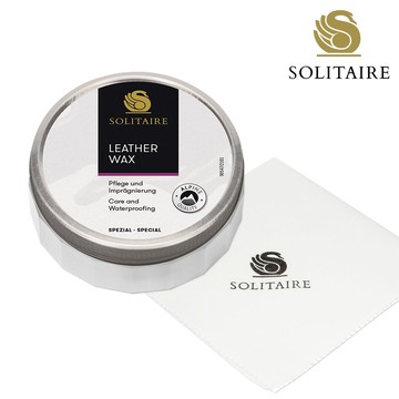 德國【Solitaire】皮革保養亮光蠟50ml附品牌擦拭布