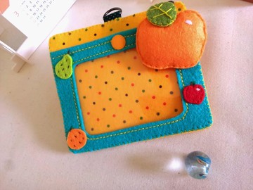 識別證套.悠遊卡套.不織布~蘋果款