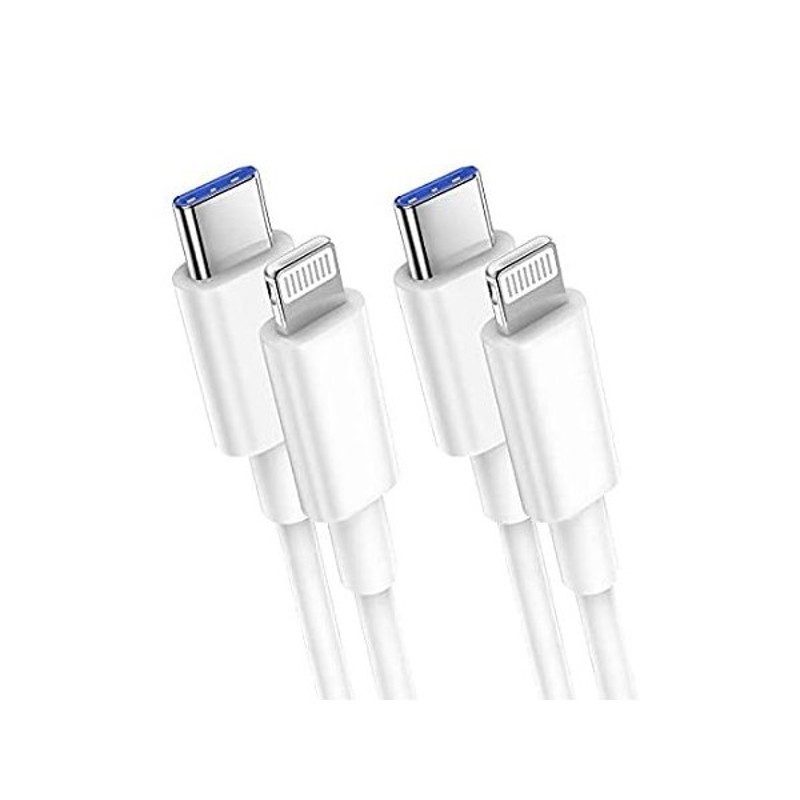 USB CからLightningケーブル 2本パック 1フィート Apple MFi認証 iPhone Type C to Lightning 高速充電コード  13 12 11 Pro XR XS iPad Pro用 新品登場