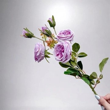 英式溫莎城堡花園薔薇莫內紫仿真花花材(1入組)