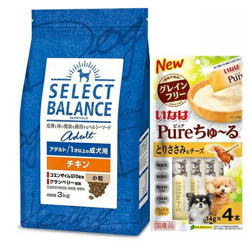 セレクトバランス アダルト 成犬用 チキン 中粒 3kg - ドッグフード