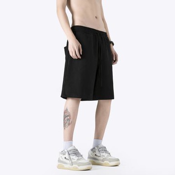 美式復古鹿皮絨短褲男夏季潮牌寬松運動褲高街褲子ins休閑五分褲