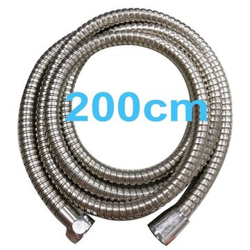 【水摩爾】浴室蓮蓬頭通用4分牙規格 高級不鏽鋼軟管200公分(1條)-沐浴龍頭連接加長用