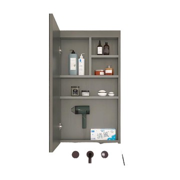 不銹鋼智能浴室鏡柜單獨掛墻式衛生間鏡子收納衛浴柜通頂鏡柜新品[DD150110]