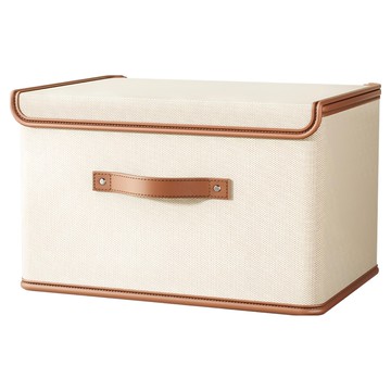 小麥購物 連體蓋抽屜式收納箱 L394  特大(50 x 35 x 31cm)  1個  米色