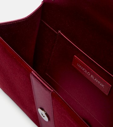 Manolo Blahnik Capri embellished velvet clutch