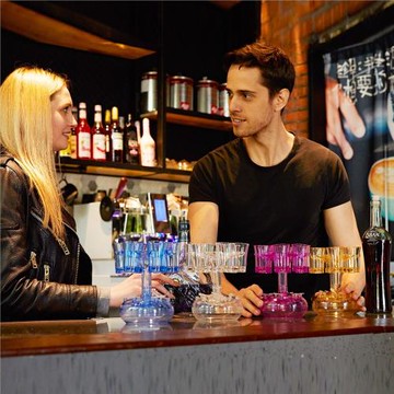 新品分酒器六杯套裝食品級亞克力材質戶外派對分酒酒具鎏金款