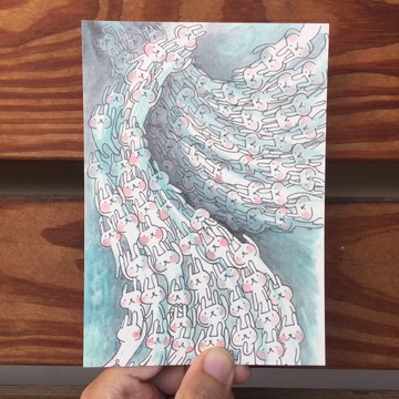 設計明信片 | 順流逆流兔