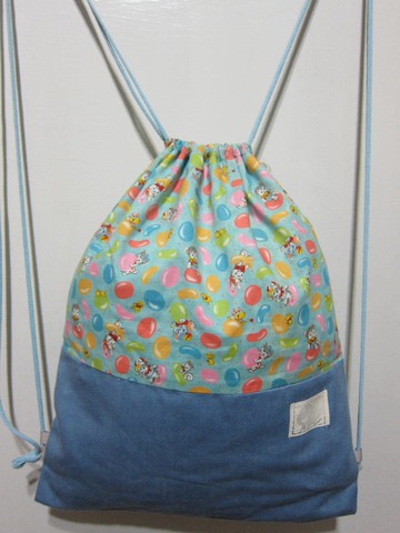 手作抽繩後背包-【古味小熊與軟糖】