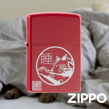 ZIPPO 本多風格-睡貓防風打火機 ZA-2-136B 日本設計 本多豊國 水墨作品 昭和 客製化 終身保固 官方旗艦