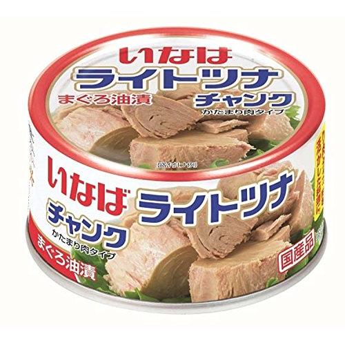 いなば食品 いなば 国産ライトツナチャンク まぐろ油漬 165g*4缶