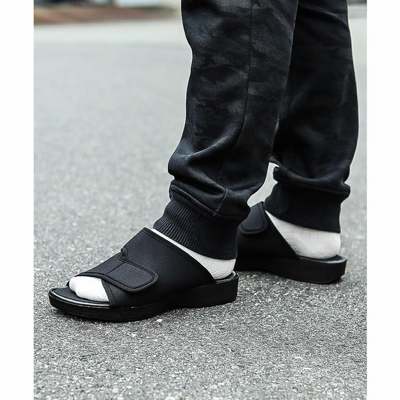 Fashion Letter Pierretalamon ピエールタラモン コンフォートサンダル メンズ オフィスサンダル 歩きやすい メンズサンダル 大人サンダル カジュアル 日本製 幅広 ベルクロ フラット クロスベルト スポーティー オフィスシューズ 春靴 夏靴 男 ギフト プレゼント