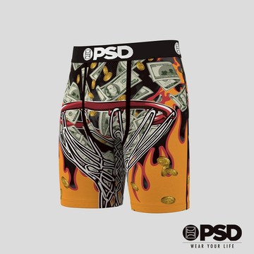 【PSD Underwear 官方旗艦店】MONEY- 平口四角褲-現金流-黑色