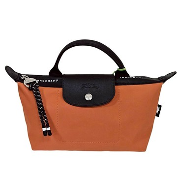 Longchamp LE PLIAGE ENERGY 小手提包 胡蘿蔔橘拚黑色