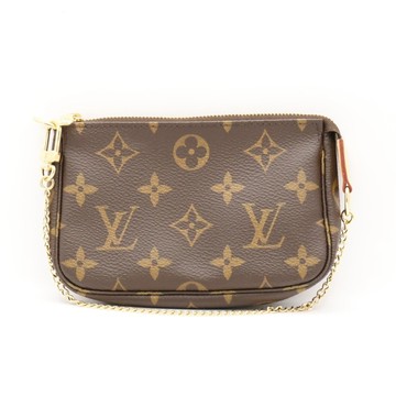LOUIS VUITTON LV 路易威登 Mini Pochette Accessoires 手提包 棕色 原花 帆布 M58009 【二手名牌BRAND OFF】