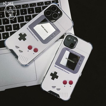 創意游戲機iphone13手機殼鏡面復古11promax蘋果12女生便捷補妝套