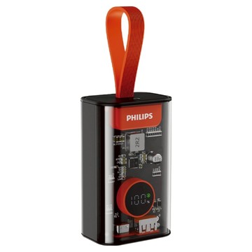 PHILIPS 飛利浦 FunCube 10000mAh行動電源 透明款  黑色  DLP5715C