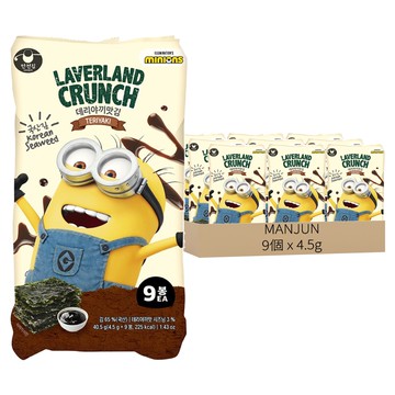 MANJUN 韓國小小兵海苔 照燒醬口味  4.5g  9個