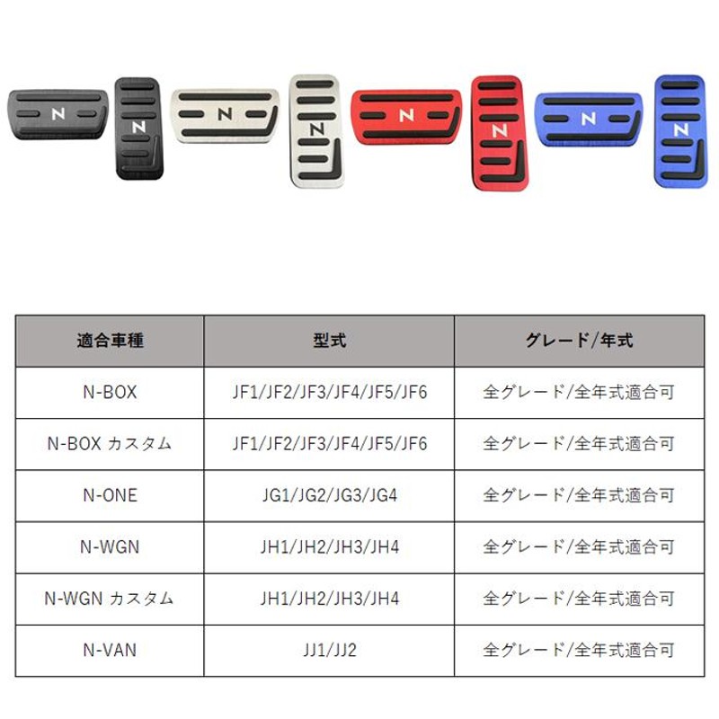 N-BOX N-BOXカスタム N-VAN N-WGN N-ONE ペダルカバー セット アルミ製 ホンダ アクセルペダル ブレーキペダル 内装  カスタム アクセサリー パーツ | LINEショッピング