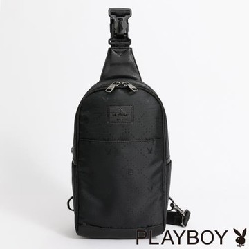 PLAYBOY - 直立單肩背包 Black Aurora系列 - 黑色