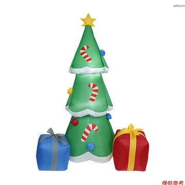 美規   1.8米耶誕樹LED燈光氣模 節日庭院裝飾品