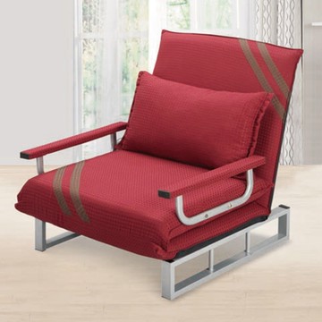 文創集 喬西單人亞麻布展開式座臥沙發椅/沙發床(二色可選)-68x76x81cm免組