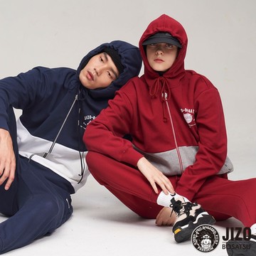 地藏小王 BLUE WAY -基本款LOGO連帽外套(紅)