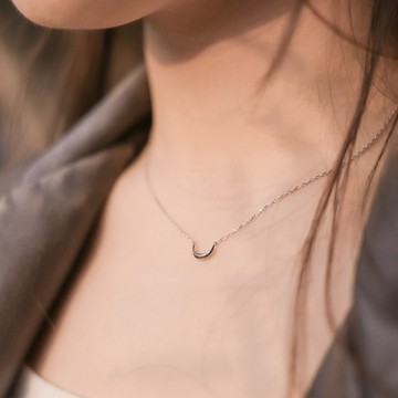 【送禮推薦】純銀彎月月牙項鍊 祝福飾品 幸運項鍊
