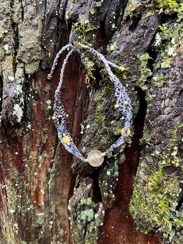 金髮晶 蠟線 編織手鍊