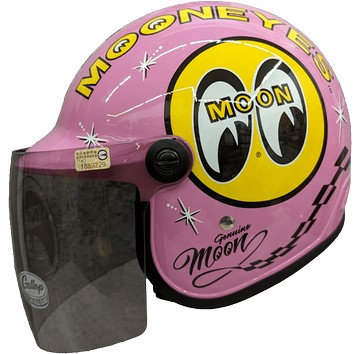 台灣製造 mooneyes x gallop kids helmets 粉色 聯名童帽 包覆性