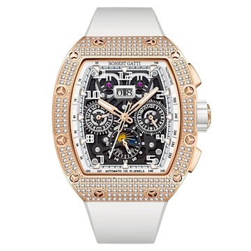 BONEST GATTI 寶加地-尊爵魅影機械錶(玫瑰金)