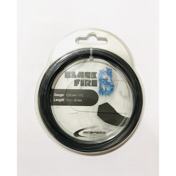 【曼森體育】ISOSPEED 網球線 Black Fire S 六角線 17 黑 12.2米一包 奧地利製