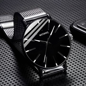 免運⌚正品商務專用簡約超薄時尚男女通用生活防水鋼帶皮帶非機械手錶手錶 防水手錶 考試手錶 石英錶 手錶女 靜音手錶