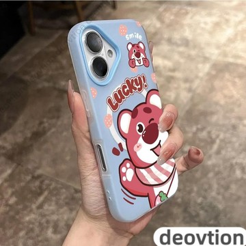 圍巾草莓熊馬卡龍磁吸 iPhone16 magsafe磁吸防摔手機 蘋果15 14 13 12Promax手機殼