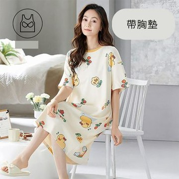 [韓國K.W.]韓國空運純真爛漫莫代爾洋裝(居家服/家居服/睡衣/睡裙/涼感睡衣)Y2356