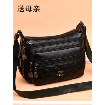 中年女包媽媽包包女2025新款真皮百搭大容量中老年奶奶單肩斜挎包