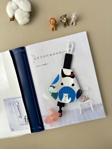 奶嘴鏈奶嘴保護套  大貓熊的北極熊好朋友  手作嬰兒用品 彌月禮